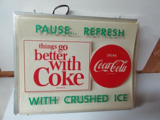 Vintage Coca - Cola Light Up Sign Soda Advertising Coke 13 X 17