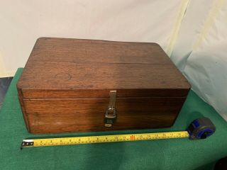 Vintage Deeds Chest Solid Wood,  Keepsake Storage Box False Secret Bottom