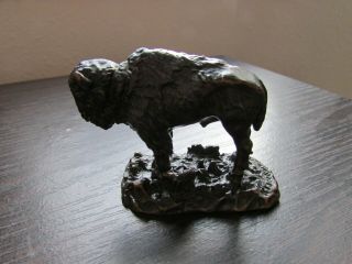 1980 Solid Bronze Buffalo Statue Sculpture Hallmark Little Gallery Usa Ltd.  9500