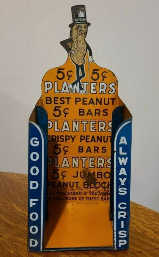Vintage Planters Mr.  Peanut Jumbo Peanut Block 5 Cent Countertop Display Case