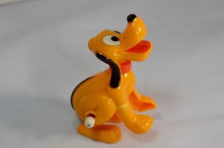 Vintage Walt Disney 1977 Tomy Wind - Up Pluto Hopping Dog 3 " Inch Collectible Toy
