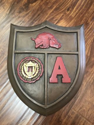 Vintage Arkansas Razorbacks John Roberts Award Shield U Of A University