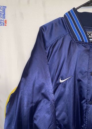 Vintage Nike Dallas Mavericks Bomber Jacket Size XXL Back Hit Dirk Nowitzki 3
