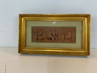 Vintage Possibly Antique Italian Neoclassical Style Framed Engraving