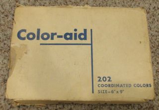 Vintage Color - Aid Paper 6 " X 9 " 202 Coordinated Colors Set Box