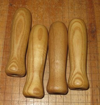 4 Vintage Finished Wood Wooden Jump Rope Rolling Pin Handles