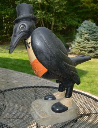Rare Vintage Old Crow Whiskey Advertising Bar Room Display Large 28.  5 " Tall 1940