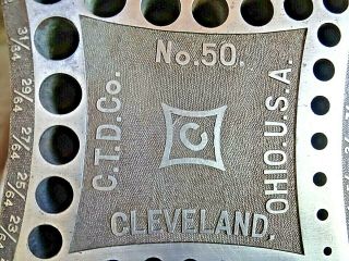 Vintage C.  T.  D.  CLEVELAND TWIST DRILL CO.  No.  50 BIT INDEX Holder Stand 2