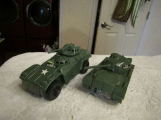 Vintage Processed Plastics Pp Ww2 Us Army Tank & Armored Car Nos 1970s
