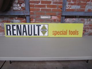 Vintage Renault Dealership Metal Painted Sign