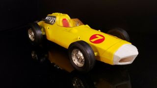Vintage Mattel V - Rroom Vroom Yellow 7 Race Car 1963 Whip Car