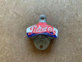 Rare Vintage Starr " X " Pepsi Cola Wall Mount Bottle Opener Made In Usa
