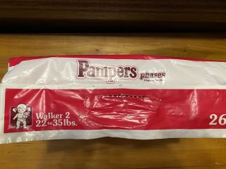 Vintage Diapers Pampers Phases For Girls Walker 2 1990s Plastic Backed Xl 3