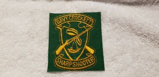Vintage 1950s Davy Crockett Sharpshooter Cloth Patch