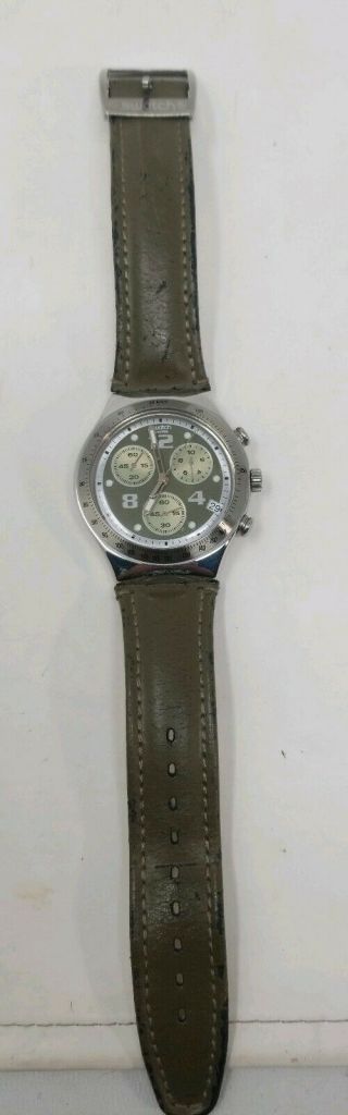 Vintage Swiss Made Swatch Chronograph Irony 4 Jewels V8 Quartz (p