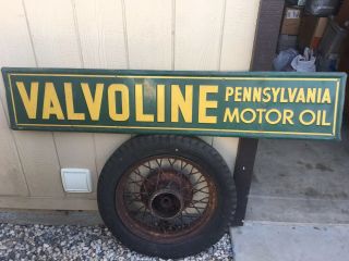 1949 Valvoline Metal Sign 100 And Rare