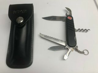 Buck Wenger Swiss Army Knife With Leather Pouch 3
