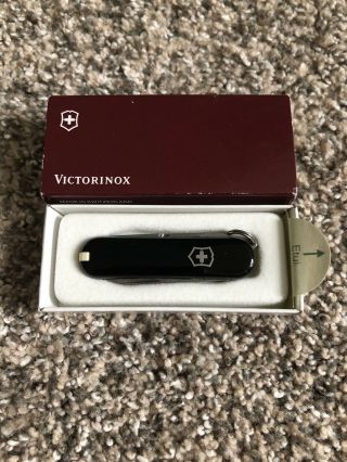 Victorinox Swiss Army Pocket Knife Mini Champ Black - Beaver Logo