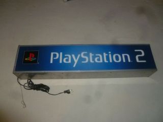 Vintage Store Display Promo Light Up Video Game Sign Sony Playstation 2 Ps2 Rare
