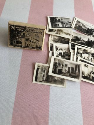 Vintage Set Of 20 Miniature Photographs Views Mount Vernon,  Va Virginia Photos