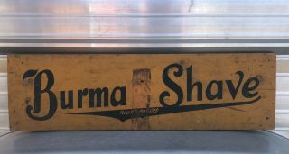 Vintage Burma Shave 1930’s Advertising Wood Road Sign