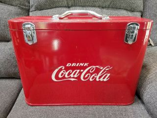 Vintage 1950’s Coca - Cola Coke Airline Drink Cooler With Opener