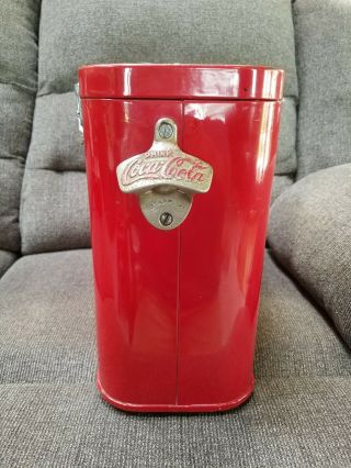 Vintage 1950’s Coca - Cola Coke Airline Drink Cooler With Opener 3