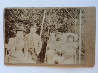 Large Victorian Cabinet Card Photograph (cdv) - Unknown Informal Scottish Family