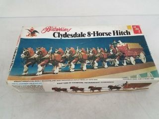 Vintage Budweiser Clydesdale 8 - Horse Hitch Toy Incomplete