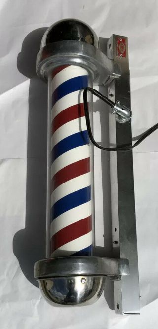 Vintage William Marvy Stationary Barber Pole Model 405 120v 46w 24” Vintage