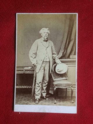 Victorian Carte De Visite Photograph Of Unknown Older Gentleman C.  1870 The L.  S.  C