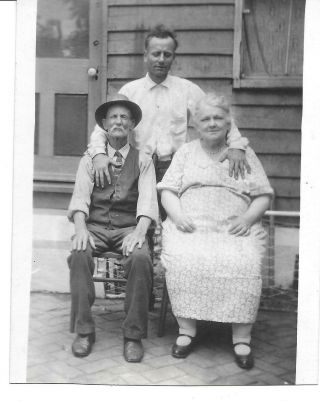 Man With Mom And Dad,  Vintage 1930 