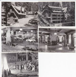 5 Sawyer Scenic Inc.  Vintage Old Photos Oregon Caves Chateau,  Chalet,  Campfire