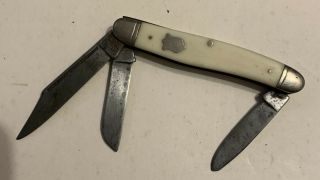 Vtg Camillus 66 Folding Pocket Knife Stockman 3 Blades York