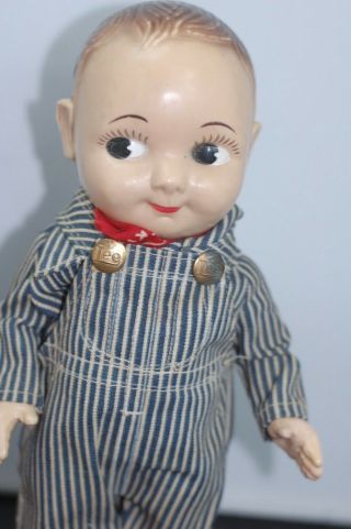 Hard Plastic Buddy Lee Advertising doll Complete engineer outfit with hat 1950s 2
