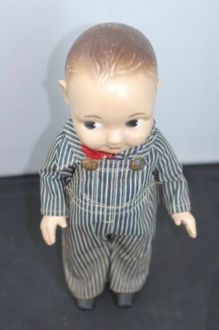 Hard Plastic Buddy Lee Advertising doll Complete engineer outfit with hat 1950s 3