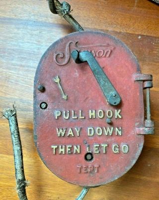 Vintage Samson Fire Alarm Pull Box 7”