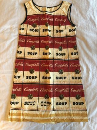 VTG 1960’s CAMPBELL ' S SOUP The Souper Dress - Paper - Andy Warhol -. 2