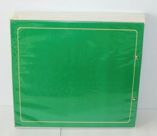 Vintage Mead TRAPPER KEEPER Notebook Green 3 Ring Binder Snap Closure 3 Folders 2
