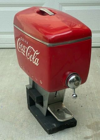 Vintage 1950s Coke Coca Cola Outboard Soda Dispenser By Dole Valve Manufacturing