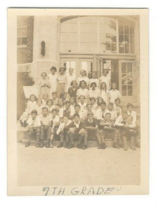 Vintage Photo 7th Grade Class Photo Children 1930 