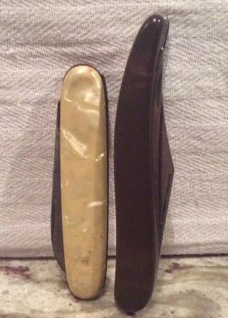 2 Vintage Pocket Knifes 1 Imperial Ireland Stainless St.  Knife And 1 Fake Pearl