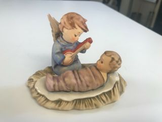 Vintage 5 1/8 " Hummel Goebel 262 Lullaby Angel With Baby Figurine