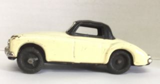 Vintage Mg Toy Tin Car Made In Japan Cream Color With Black Roof