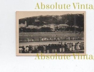 Hongkong Souvenir Printed Photo Happy Valley Racecourse Hong Kong Vintage C.  1920