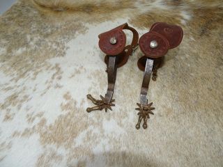 Vintage Kids Toy Cowboy Western Spurs With Jingle Bobs And Straps