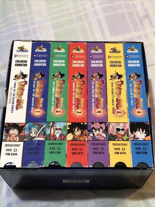 Vintage Dragon Ball The Saga Of Goku Vhs Box Set Of 7 Cartoon Anime Manga Japan