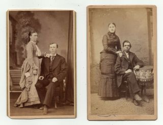 1870s Cdv Photos Man Woman Couple Fashion