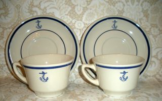 Vintage Us Navy Officers Mess Cup And Saucer
