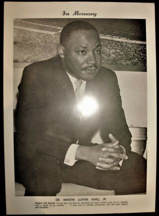 1968 Martin Luther King Jr Memory Picture